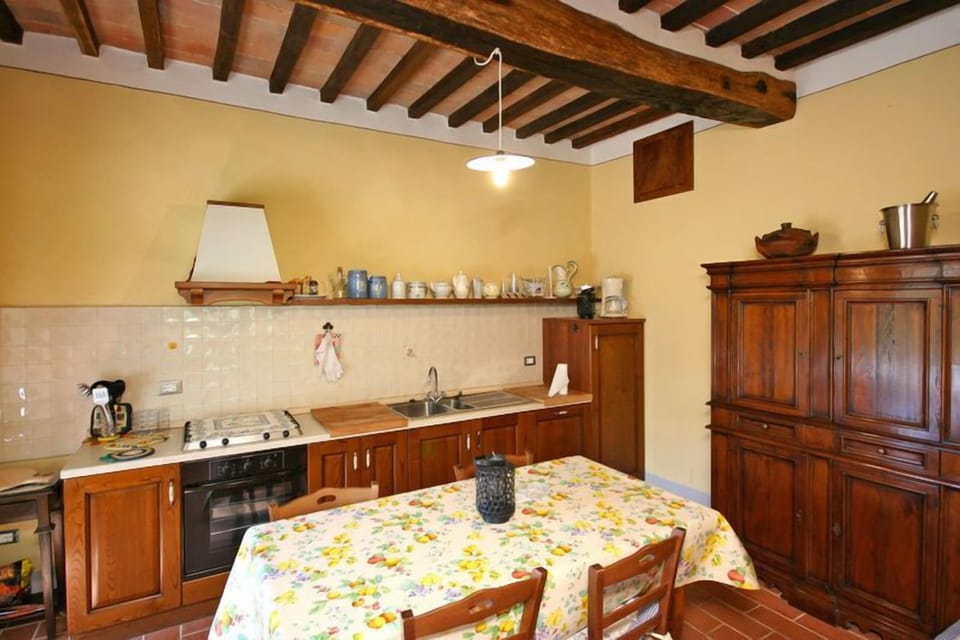 Panoramic Villa, Private Pool (Poggiolino) | Private kitchen | Fridge, coffee/tea maker