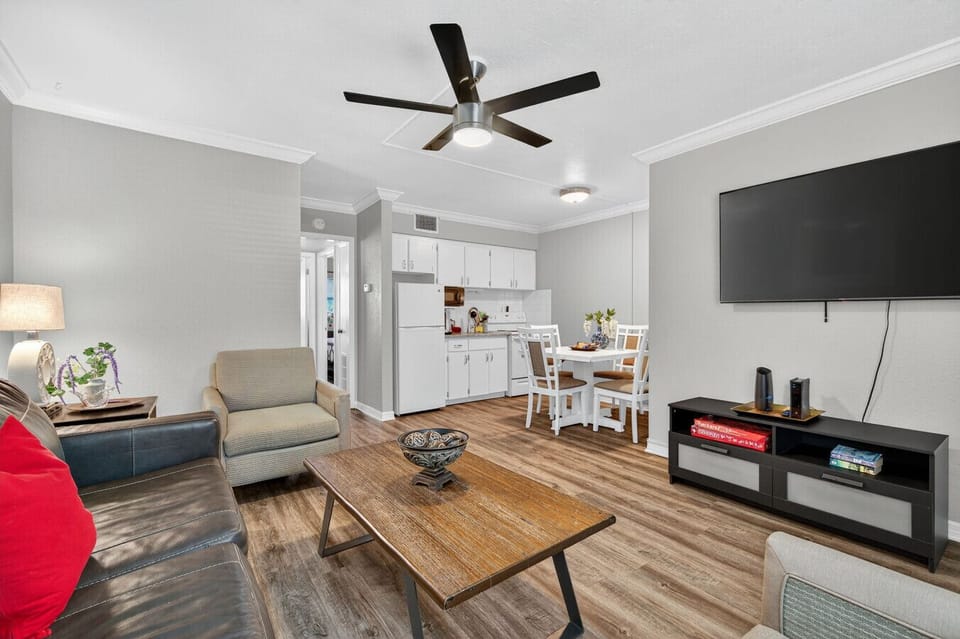 Welcoming living space w/ TV, plush seating & a layout made for downtime.