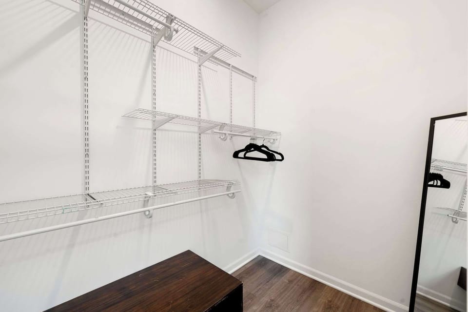 Spacious walk-in closet