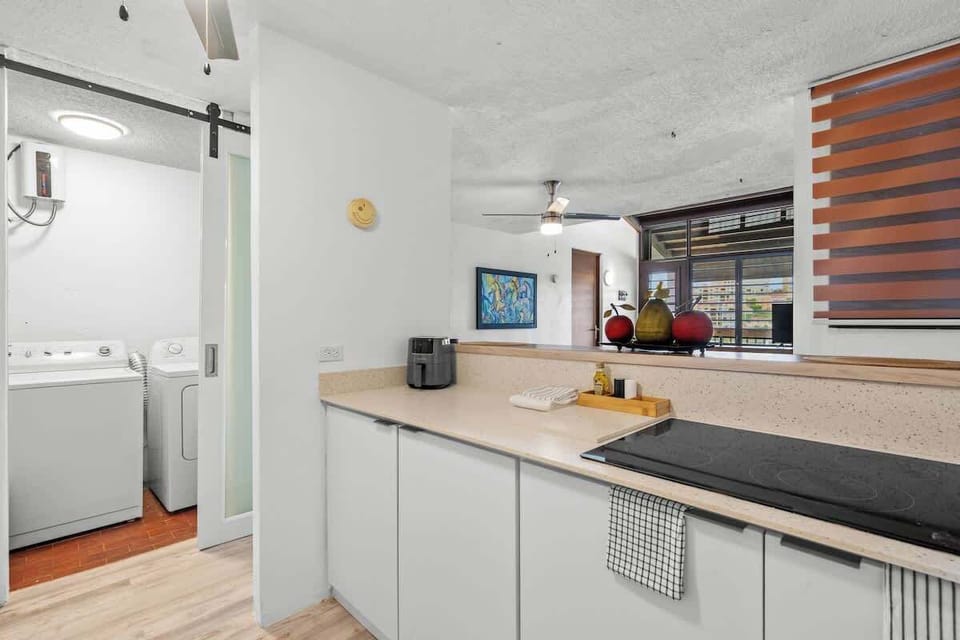 Make yourself at home with access to our full laundry facilities, tucked away next to the kitchen for easy access