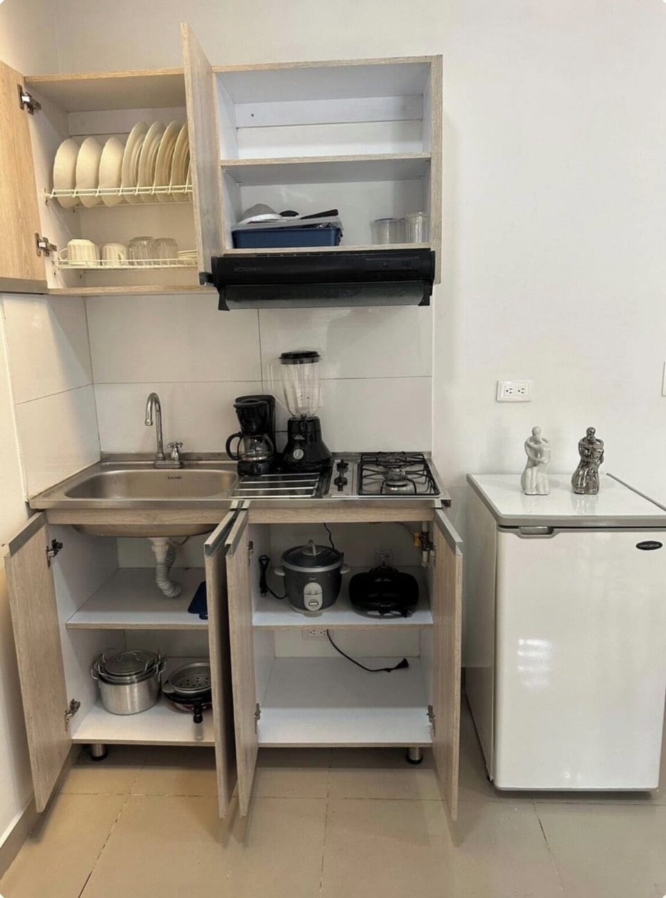 Shared fridge, microwave