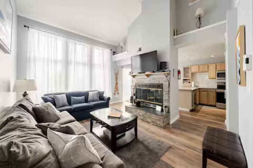 Unwind in a warm, modern living space designed for families and groups.