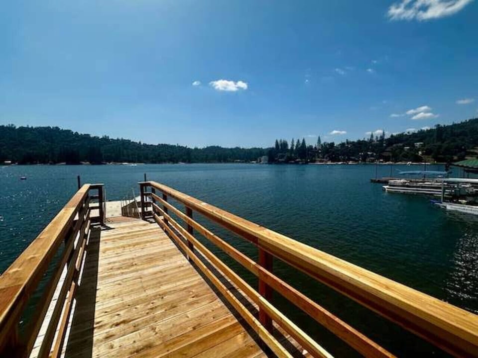 Boat dock right in front of the house
