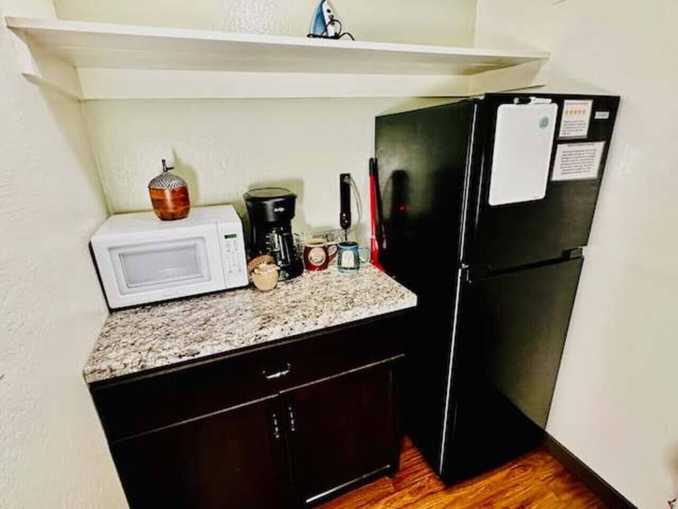 Fridge and coffee area