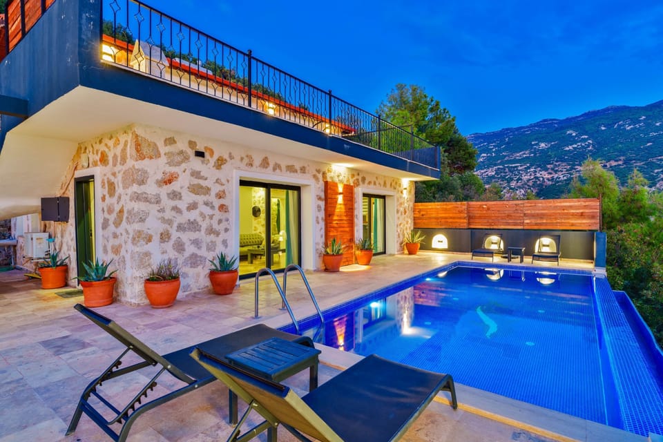 Lovely terrace framing the refreshing pool