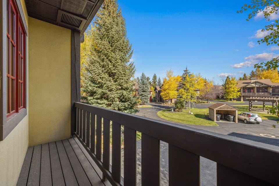 Private deck off of the master bedroom- upstairs