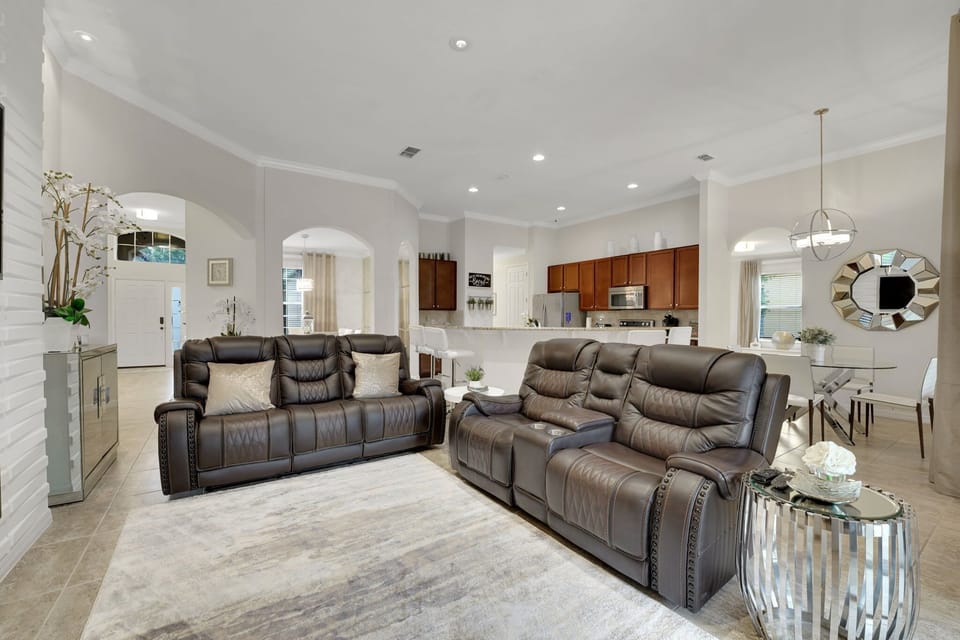 Meet the heart of the house. Our living room is all about big laughs, comfy naps, and the kind of downtime that makes vacations unforgettable.