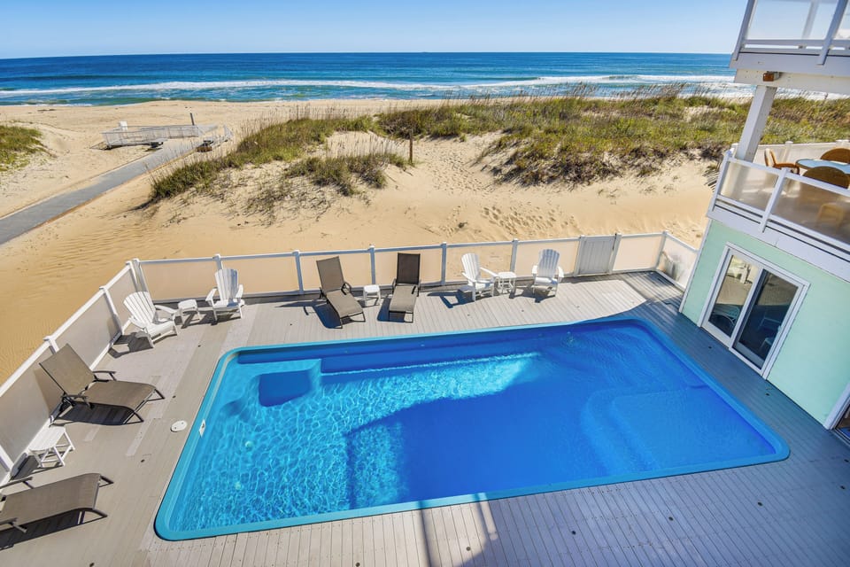 Private Pool (Not Heated) | Lounge Seating | Beach Views