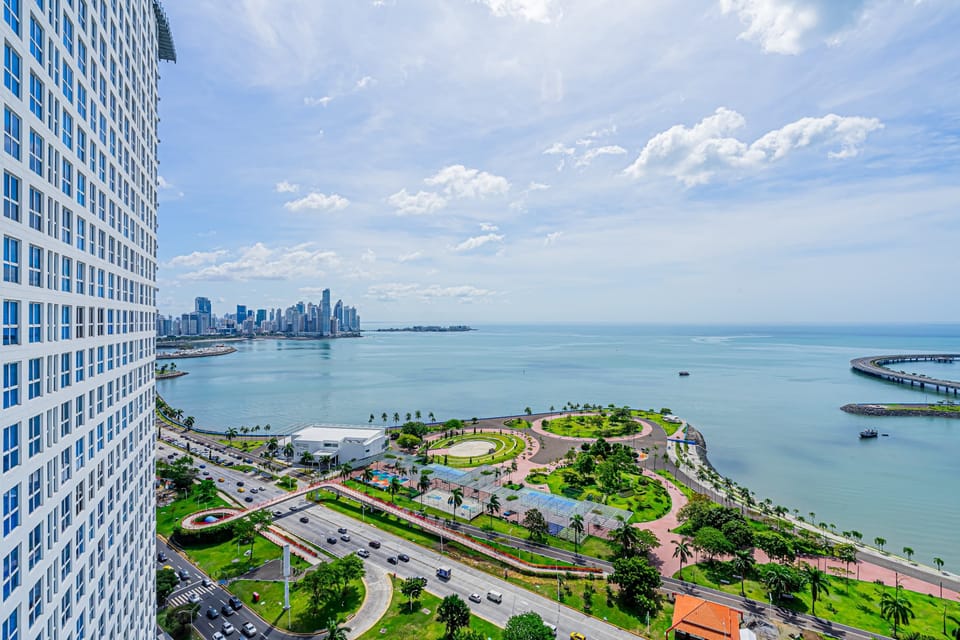 Panoramic view from the building