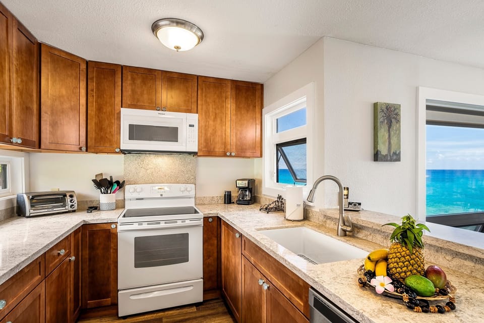 Condo, Multiple Beds, Lanai, Ocean View (Sea Village 1101) | Private kitchen
