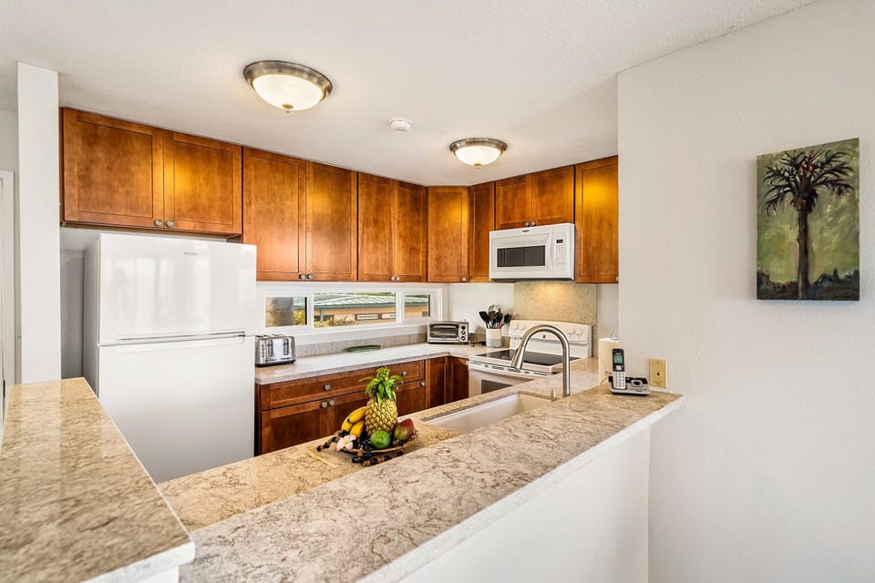 Condo, Multiple Beds, Lanai, Ocean View (Sea Village 1101) | Private kitchen