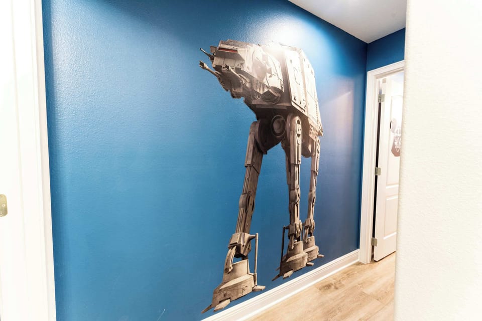 Encounter the massive AT-AT on your journey through our Star Wars hallway, bringing the epic saga to life