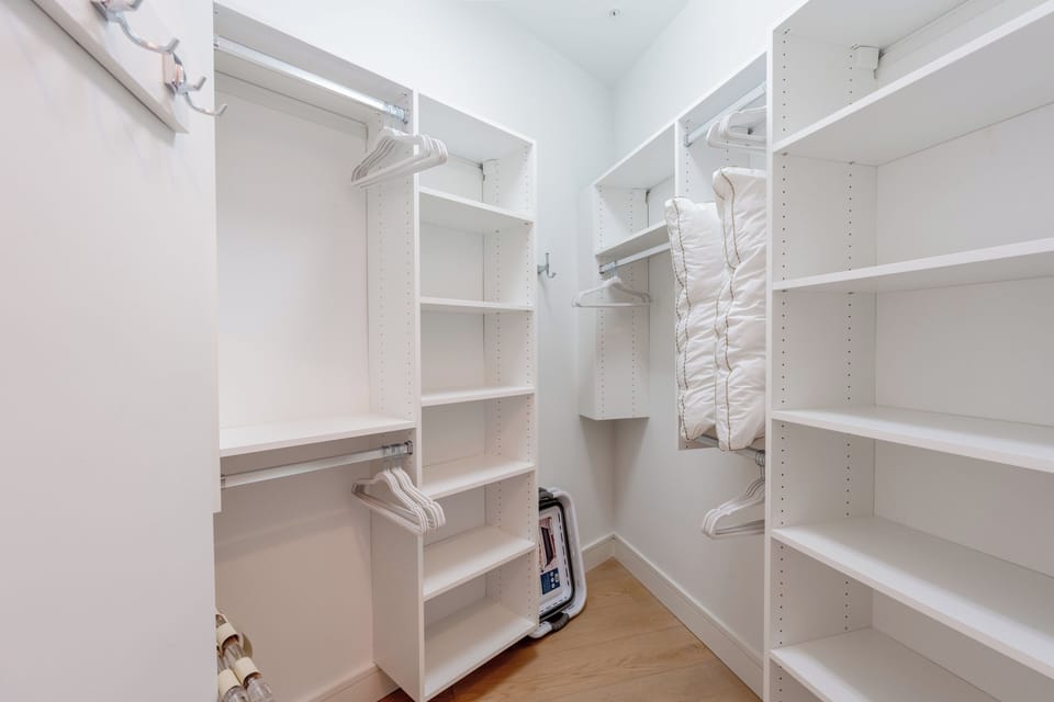 Primary bedroom closet.