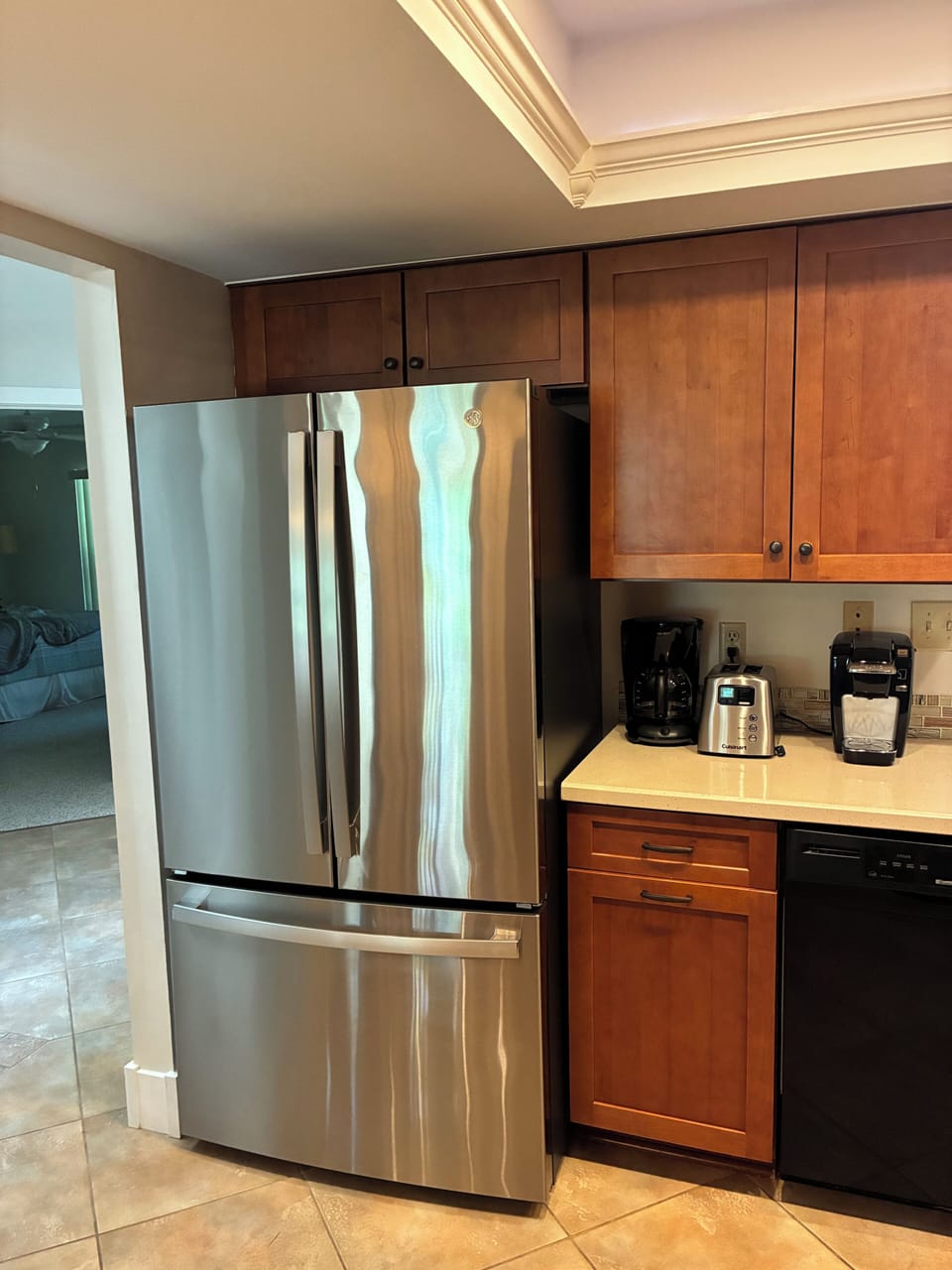 Kitchen: GE Refrigerator,