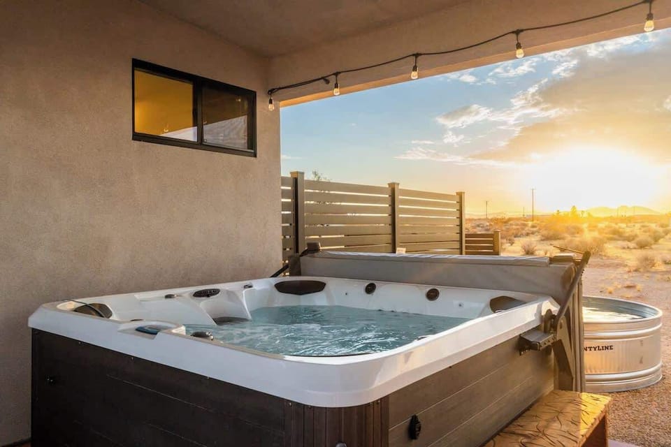 Large saltwater hot tub