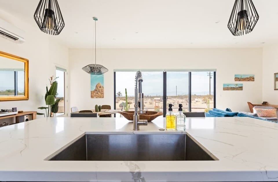Kitchen sink with a view