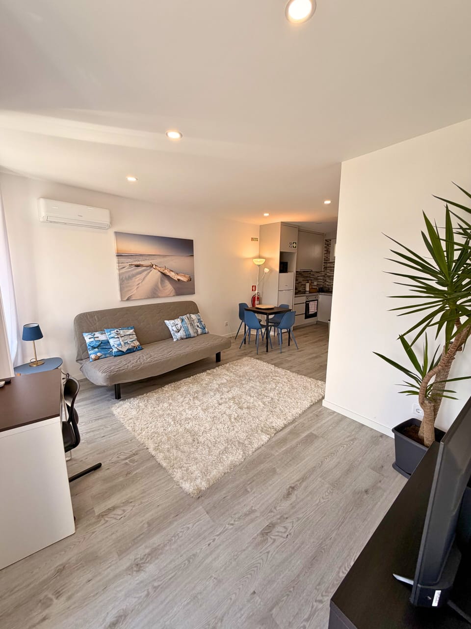 Apartment, Kitchenette, River View | Living area | 43-inch flat-screen TV with cable channels