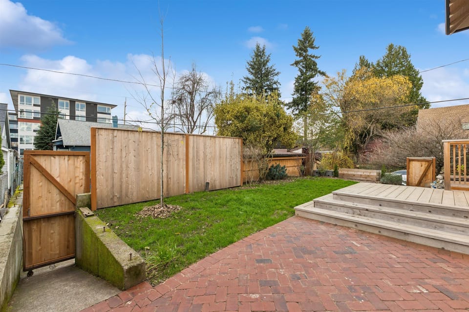 Access to parking, porch to back door and additional gate to street