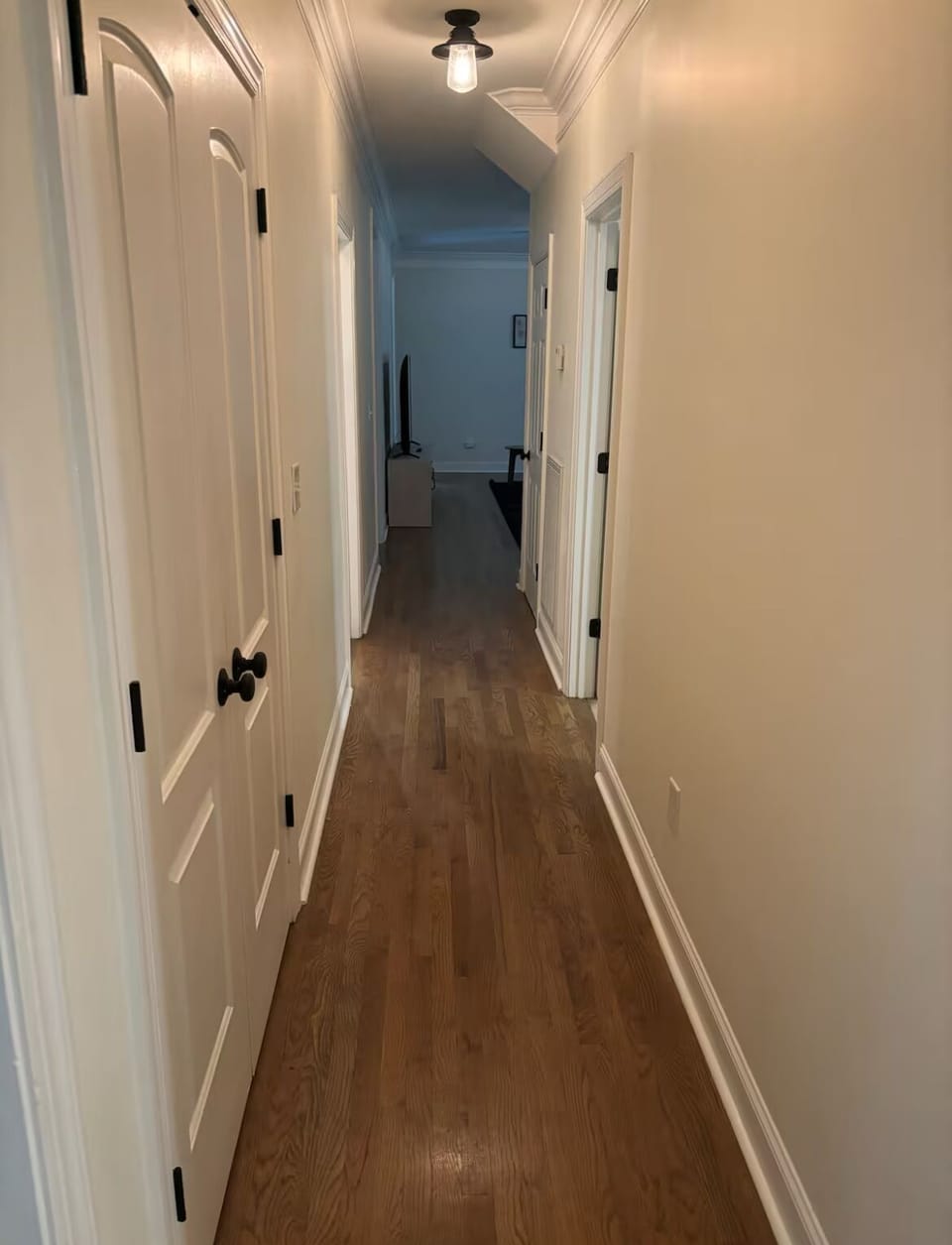 Hallway with washer & dryer