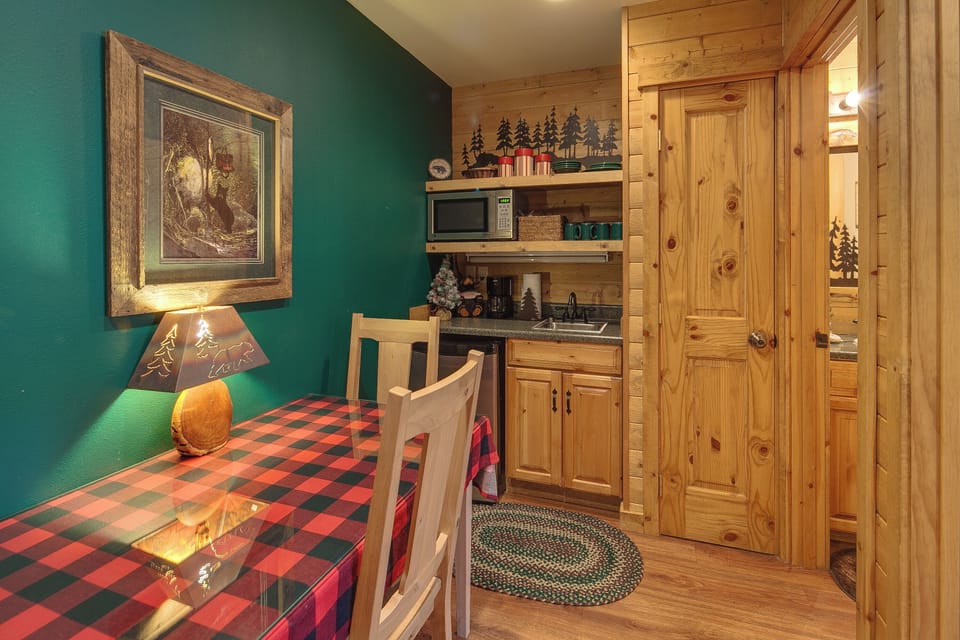 A kitchenette to serve the bedrooms