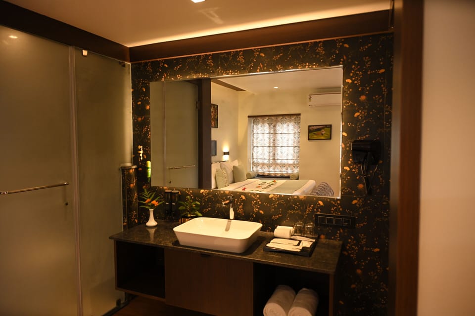 Hair dryer, bathrobes, slippers, bidet