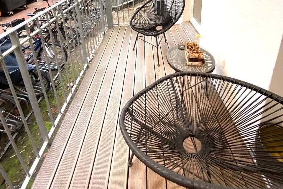 Balcony in backyard