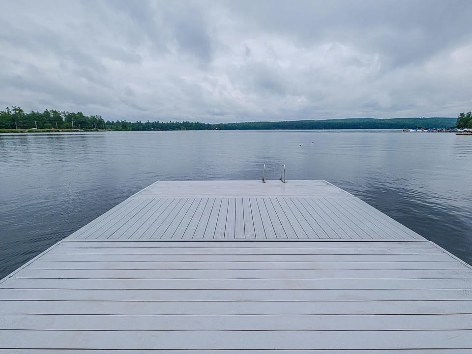 Dock and swimming area at Association Beach.