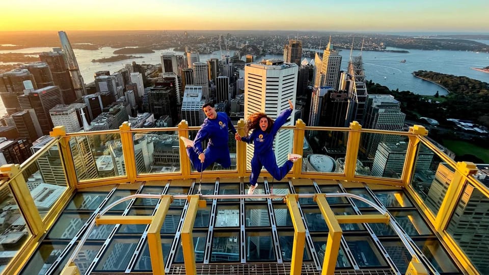 Experience thrilling views from the Skywalk at Sydney Tower Eye.