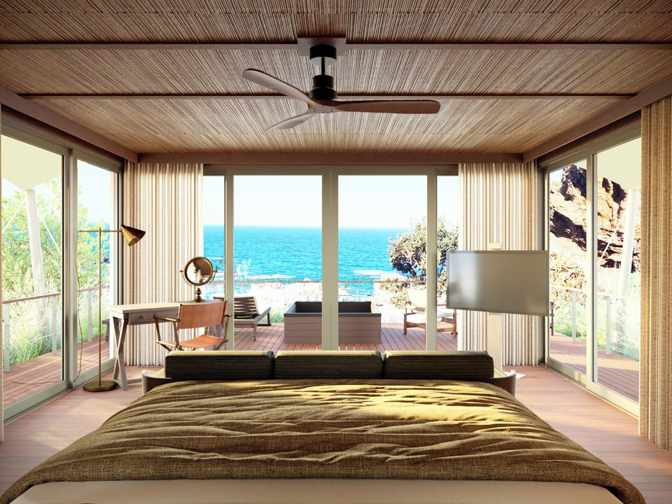 Seafront Tented Pavilion | Premium bedding, minibar, in-room safe, desk