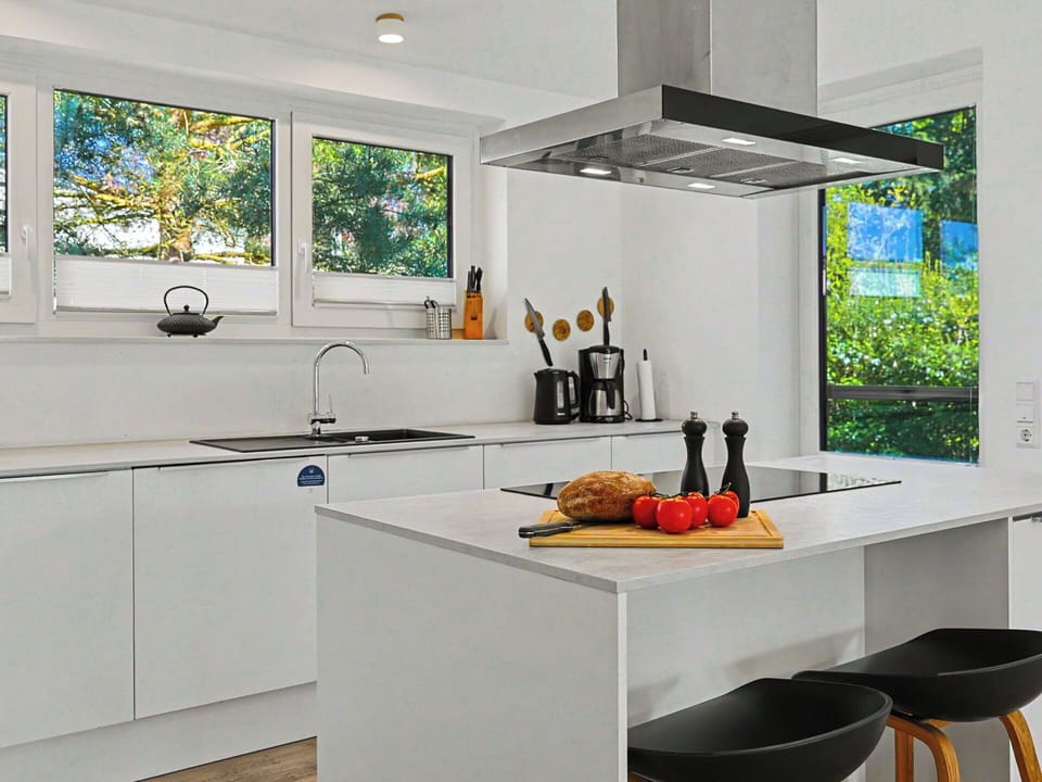 Kitchen, Kitchen Appliance, Countertop, Furniture, Interior Design, Cabinetry, Major Appliance, Flooring, Home Appliance, Wood