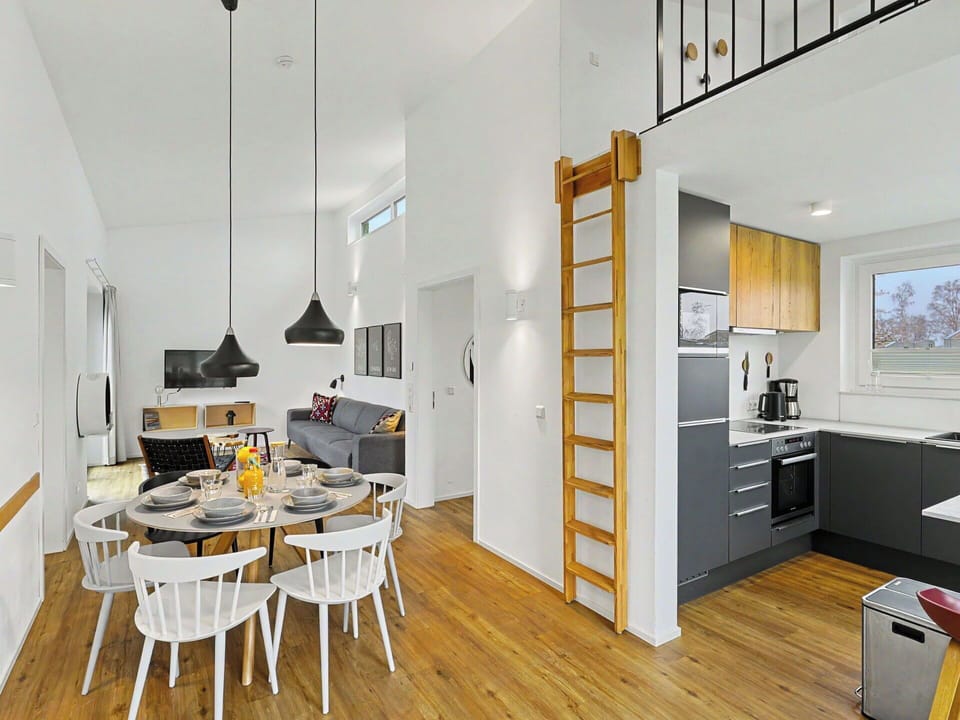 Interior Design, Flooring, Wood, Ceiling, Floor, Furniture, Room, Apartment, Wood Flooring, Living Room