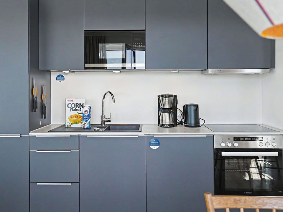 Kitchen Appliance, Kitchen, Countertop, Major Appliance, Cabinetry, Interior Design, Home Appliance, Furniture, Kitchen Stove, Kitchen Sink