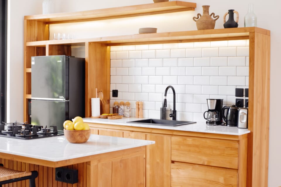 Deluxe Villa, Non Smoking | Private kitchen | Full-size fridge, microwave, stovetop, coffee/tea maker
