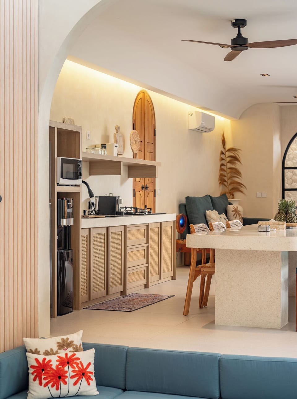 Luxury Villa, Balcony, Pool View | Private kitchen | Full-size fridge, microwave, stovetop, coffee/tea maker