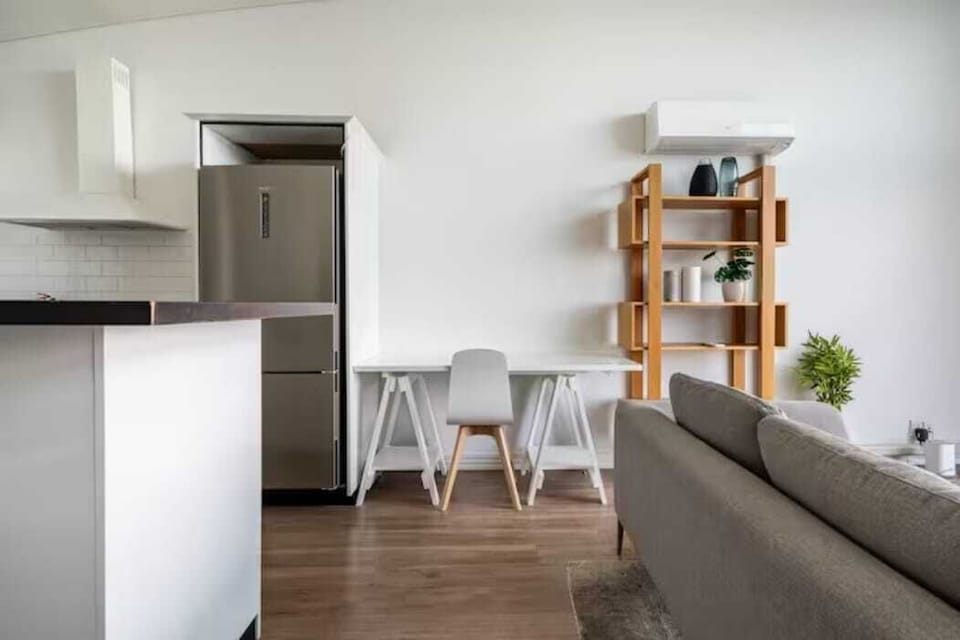 Work in peace at the dedicated workspace, featuring a table and chair