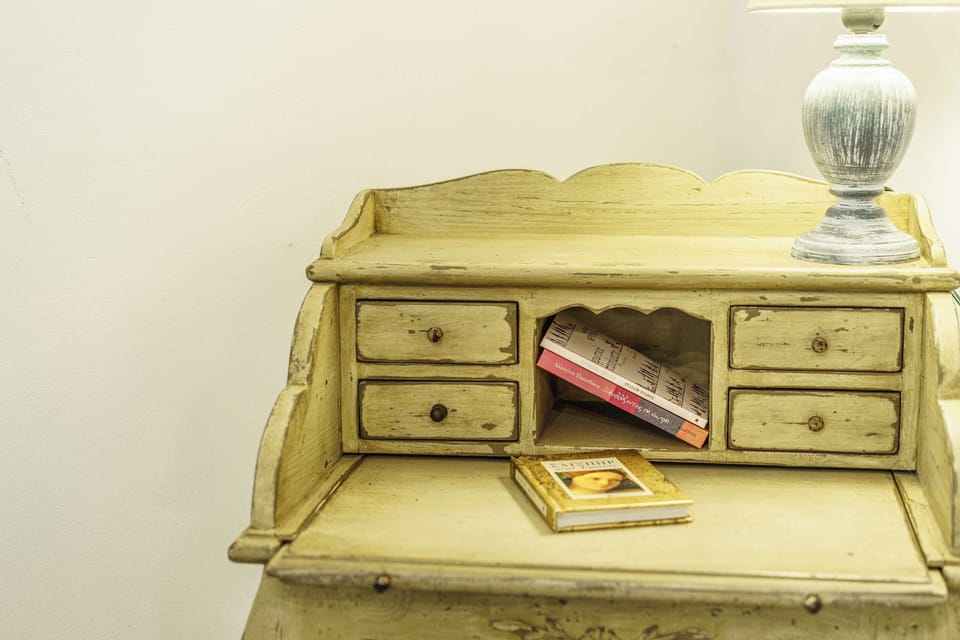 Charming vintage furniture adds character to the home