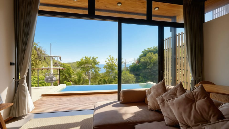 Romantic Villa, 1 Bedroom, Private Pool, Sea View | Living area