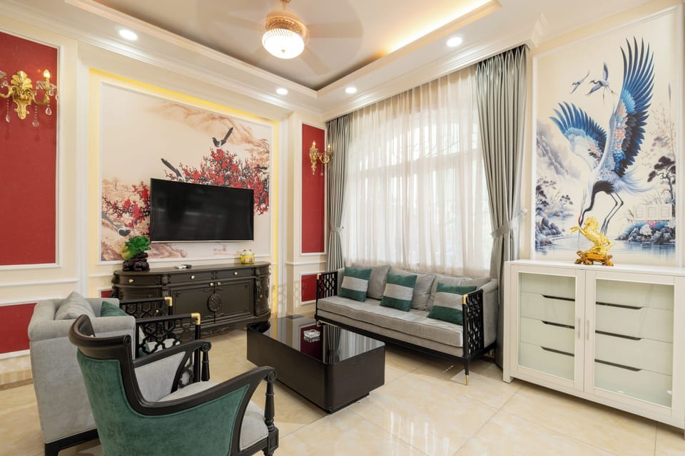 Presidential Villa, 6 Bedrooms, Club Lounge Access, City View | Egyptian cotton sheets, premium bedding, down comforters