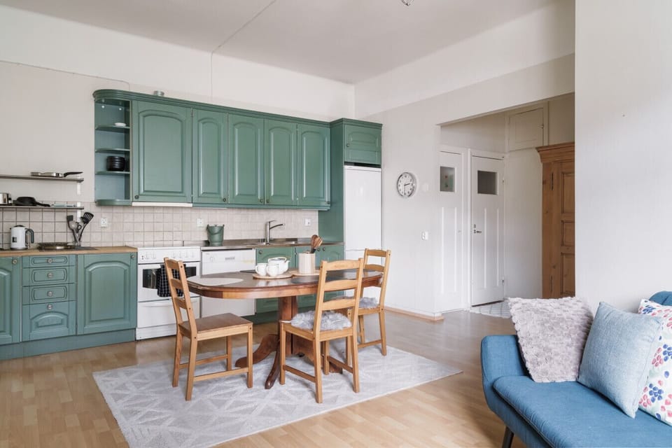Prepare your favorite meals in a fully equipped kitchen featuring modern appliances and all the essentials you need.