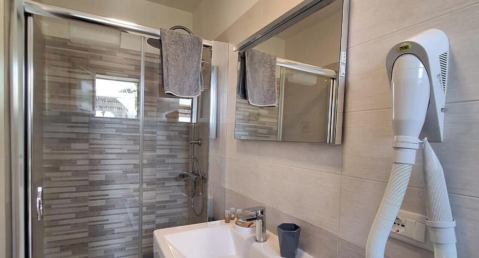 Free toiletries, hair dryer, bidet, towels
