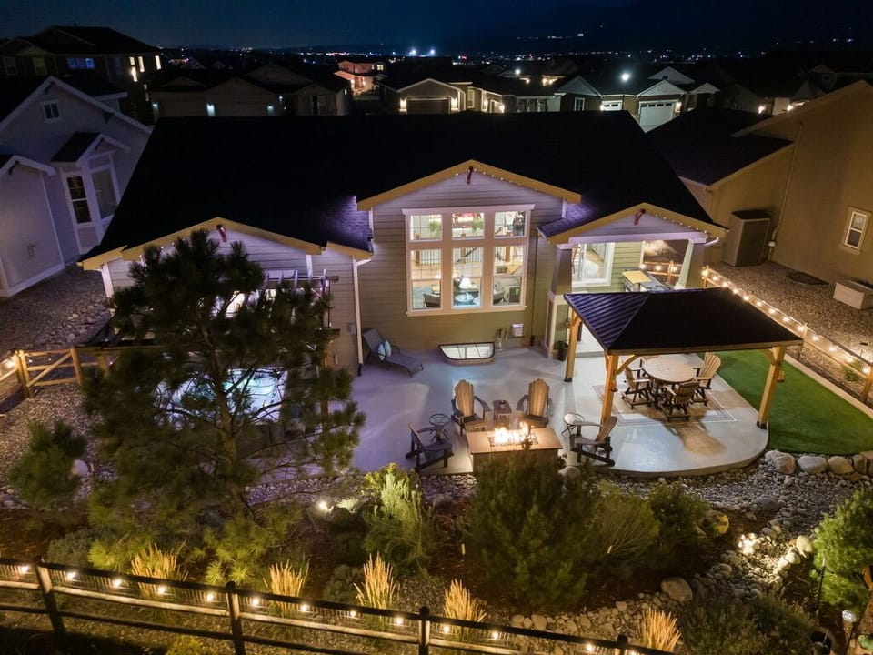 Cozy night, smart lighting, and lakeside glow at Colorado Lake Haus!