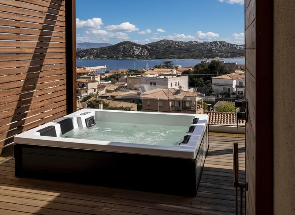 Outdoor spa tub