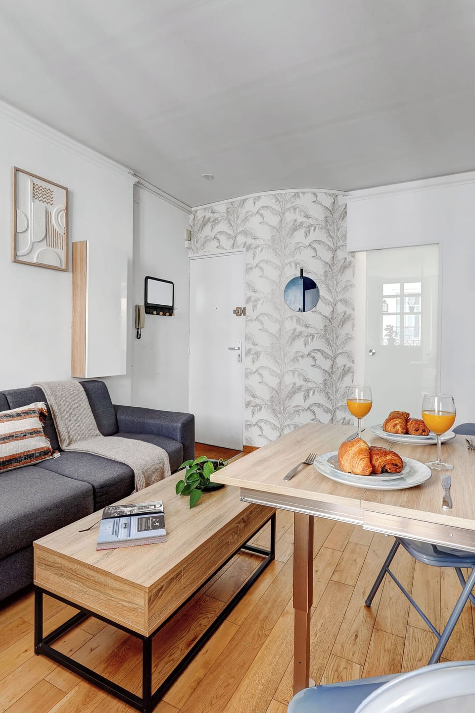 The open-plan living and dining area