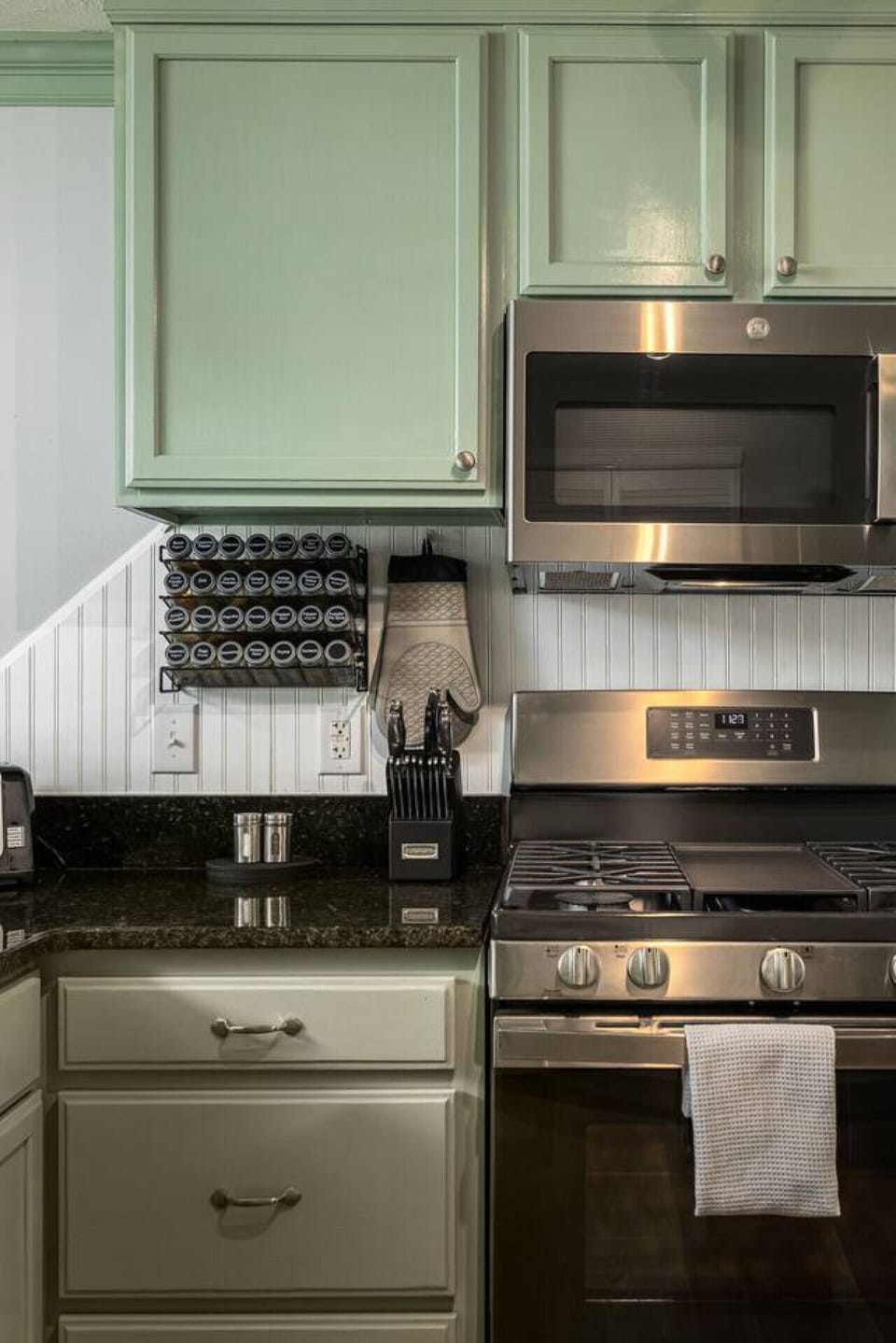 We have a full spice rack available so you can cook with ease while traveling.