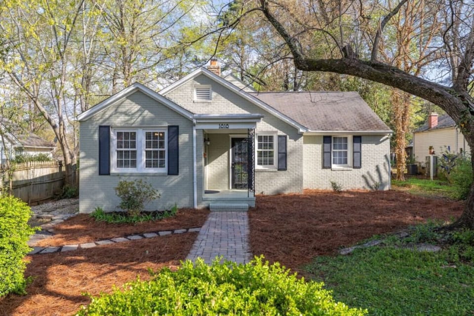 The front entrance to our 2500 sqft home. We are located on a quiet residential street in the Kirkwood neighborhood. Central to everything Greensboro has to offer!