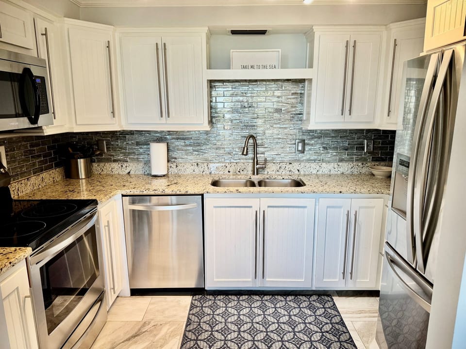 Next is our well stocked kitchen!