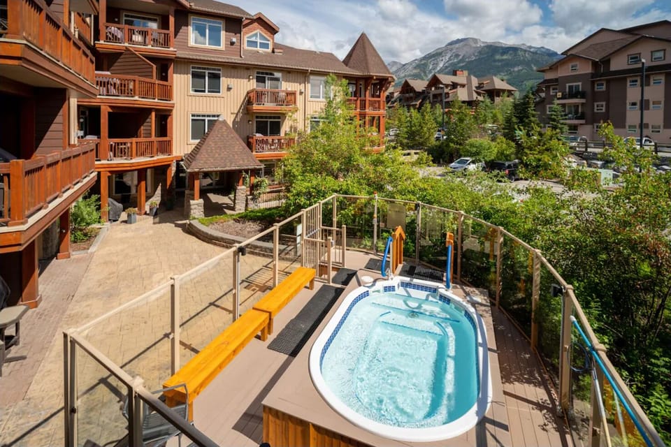 Primary hot tub larger capacity