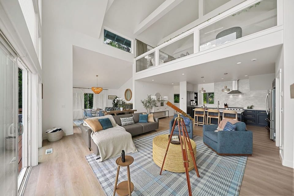 Abundant comfy seating for dining or lounging