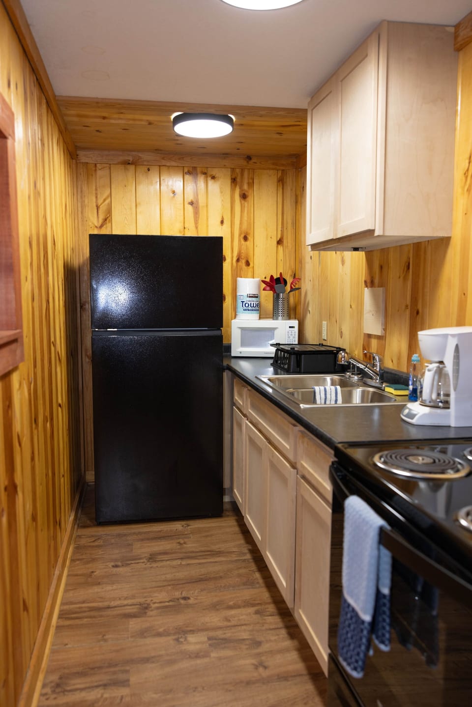 Full kitchen located on lower level