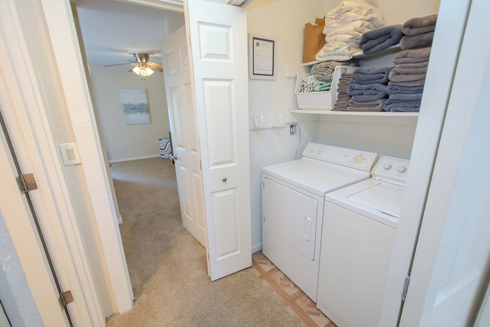 Laundry on primary and guest bedroom level
